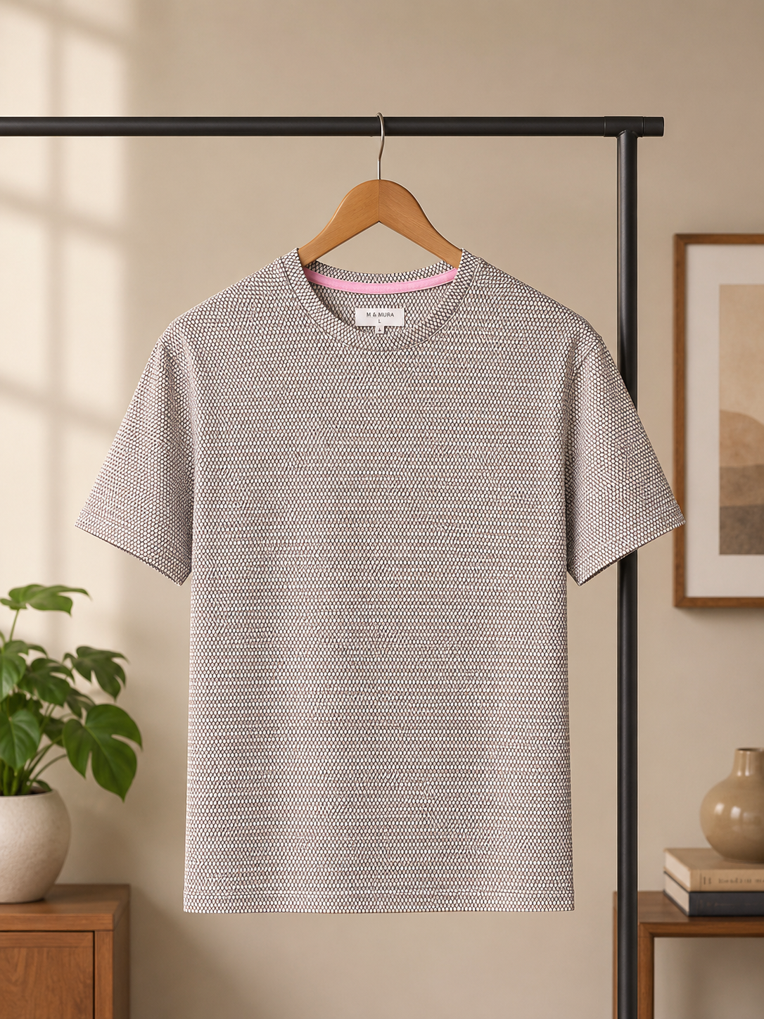 Grey Textured T-Shirt