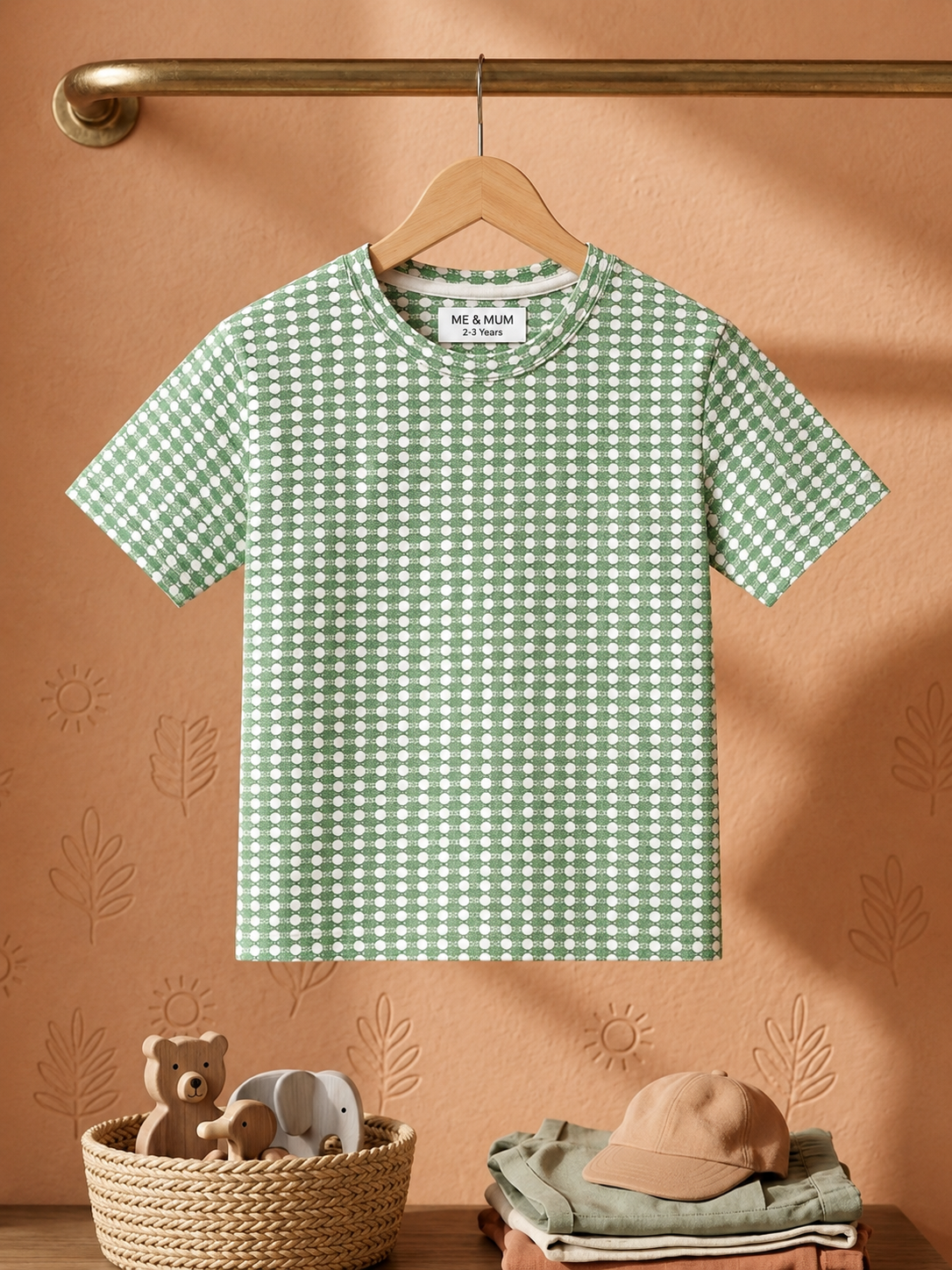 Sage Green Printed T-Shirt
